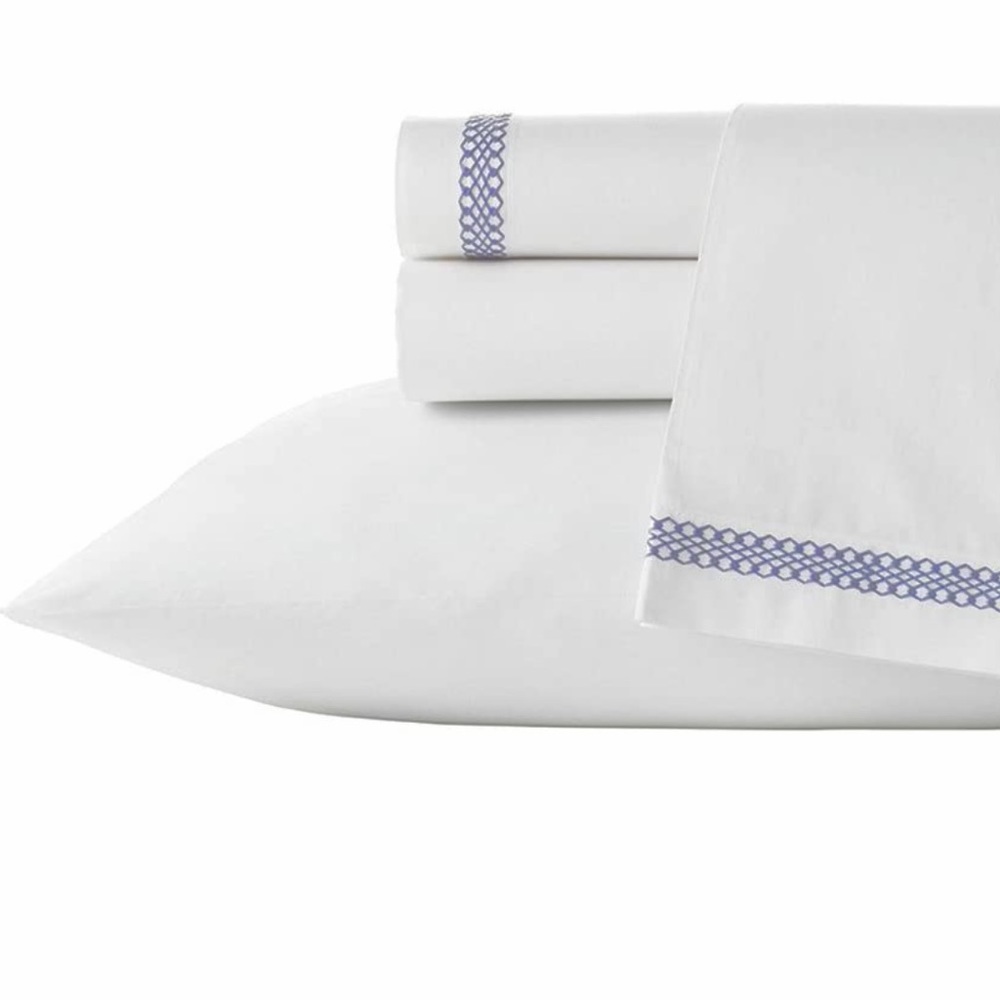 Vera Wang Veiled Bouquet 100% Cotton Queen top sheet and pillow cases